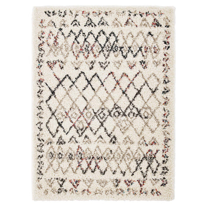 Skadi Rainbow Diamond 5x8 Shag Area Rug, Multi Colorful, 23117